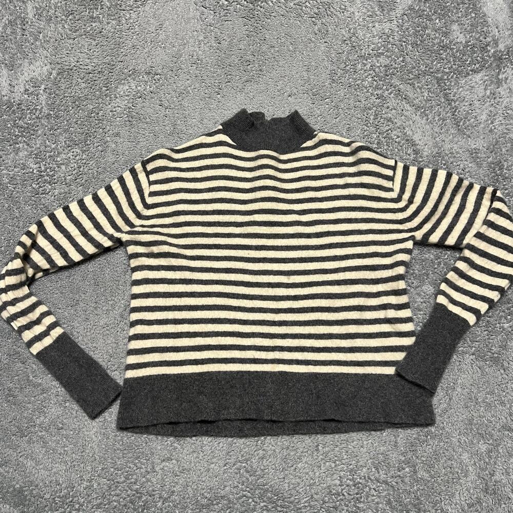 Everlane Sweater Womens Small Striped Cashmere Blend Gray **stain